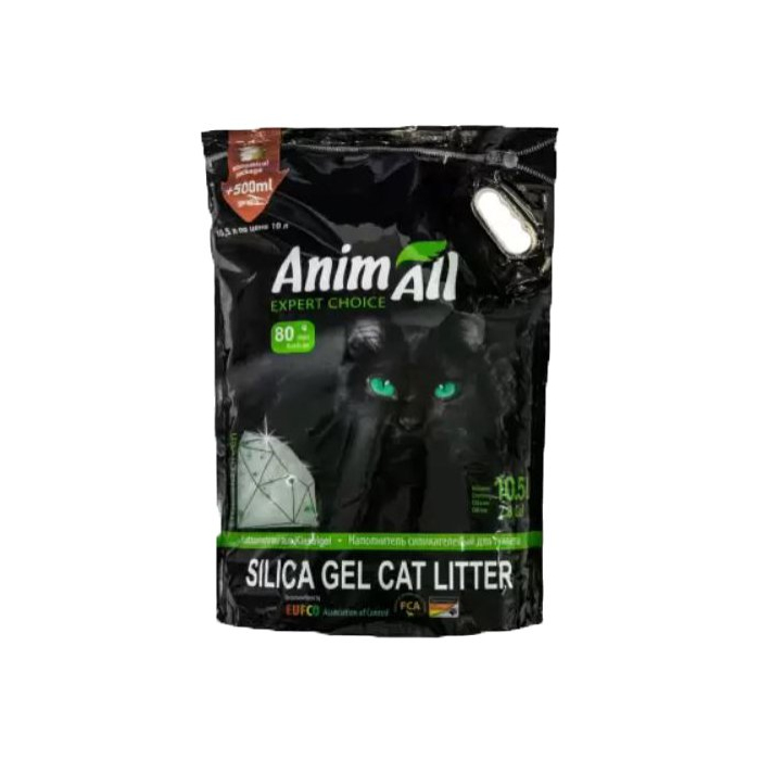 AnimAll Зелений смарагд наповнювач силікагелевий для котячого туалету 10,5л