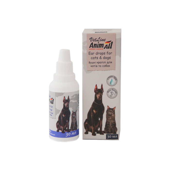 AnimAll VetLine Вушні краплі для котів та собак