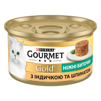 Gourmet Gold Savoury Cake Turkey Spinach консерва для котів ніжні биточки з індичкою та шпинатом