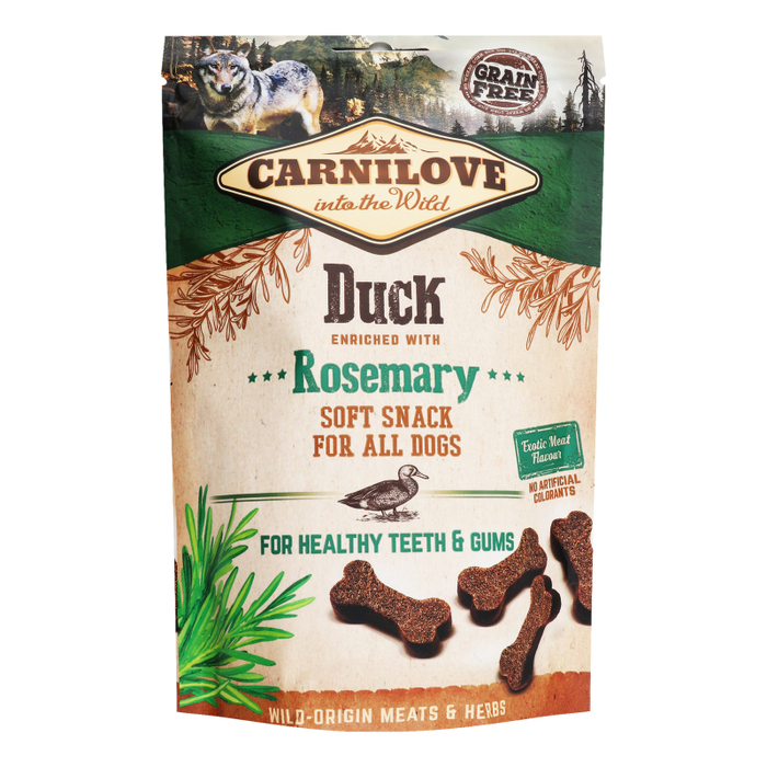 Ласощі Carnilove DOG Semi Moist для собак качка та розмарин