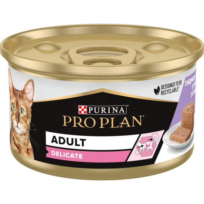 ProPlan CAT Can Delicate Turkey мус з індичкою для котів з чутливою системою травлення