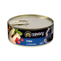 Savory CAT Can Adult Fish вологий для вибагливих котів з рибою