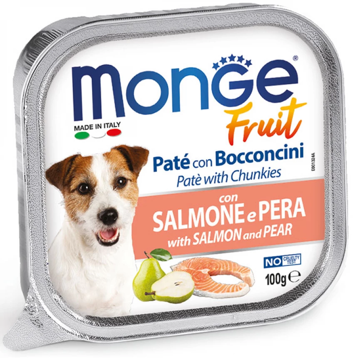 Monge DOG FRUIT Salmon Pear паштет для собак з лососем та грушею