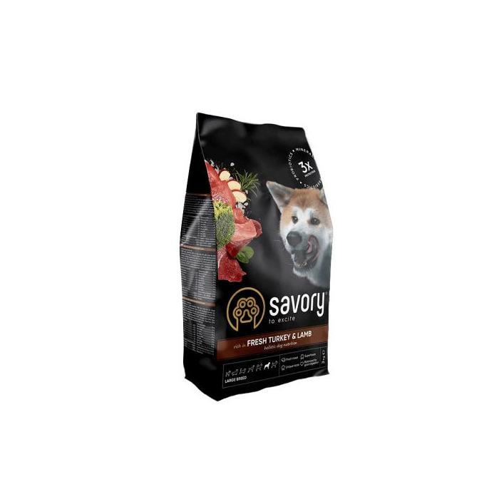 Savory Large Breeds rich in Fresh Turkey and Lamb