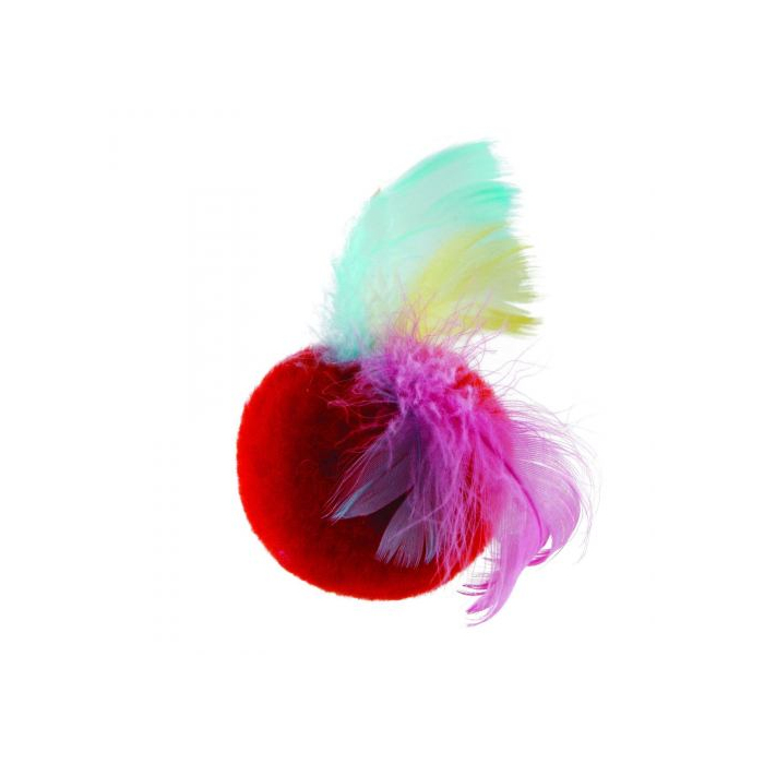 Іграшка Природа для кота Мячик пухнастий на резинці 5см