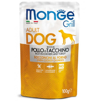 Monge Dog Wet Grill вологий корм для дорослих собак з куркою та індичкою 100 гр