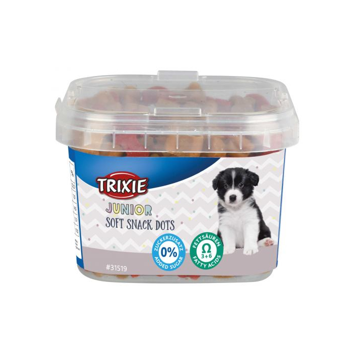 Ласощі Trixie Junior Soft Snack Dots (відро) для цуценят, з Омега-3, 140 г 31519