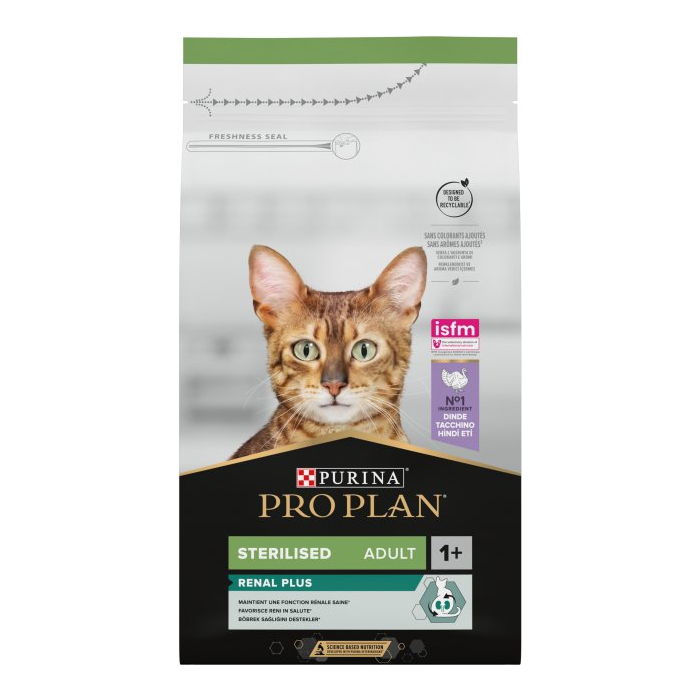 ProPlan Sterilised Adult 1+ Renal Plus Turkey для стерелізованих котів з індичкою 0,4кг