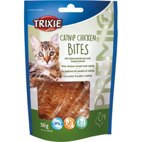 Ласощі Trixie Premio Catnip Chicken Bites для котів, з курячим філе та котячою м'ятою, 50 г 42742