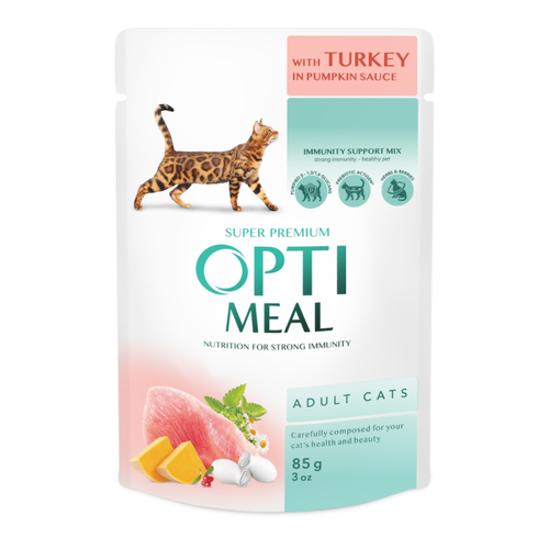 Optimeal Turkey Pumpkin sause для котів з індичкою в гарбузовому соусі