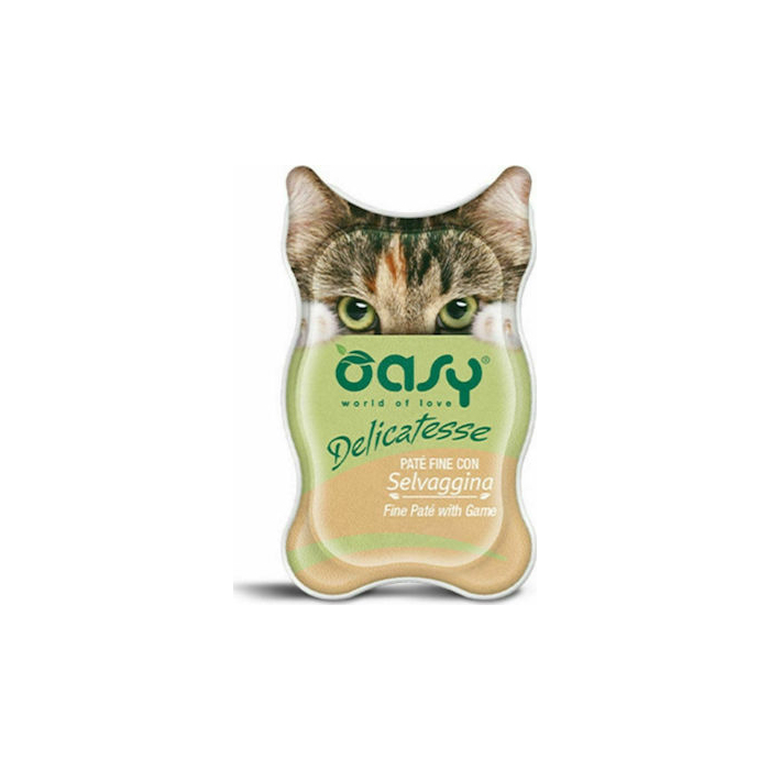 Oasy Wet Cat DELICATESSE консерва для котів з дичини 85 гр 342269