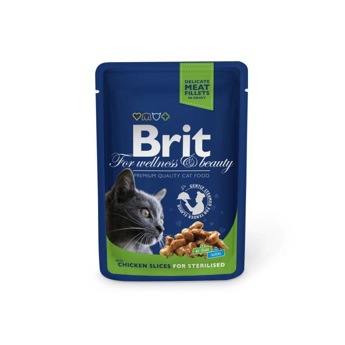 Вологий Корм Brit Premium Cat pouch 100 g курка