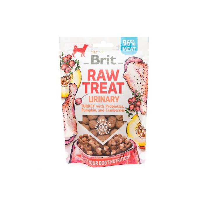 Ласощі для собак Brit Raw Treat freeze-dried Urinary для профілактики сечокам'яної хвороби, індичка, 40 г 112134