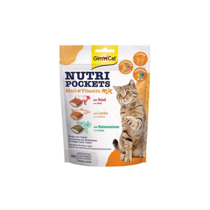 GimCat Nutri Pockets ласощі для котів мультивітамін мікс