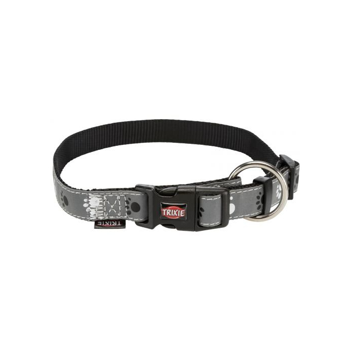 Нашийник Trixie для собак Silver Reflect з лапами світловідбиваючий L-XL 40-65см 25мм