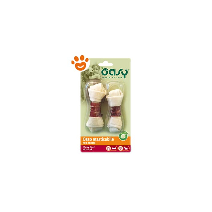 Oasy Snack DOG OSSO ласощі для собак.Жувальні кісточки з качкою (2 шт) 54гр 341026