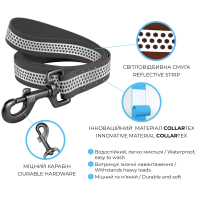 Повідець для собак WAUDOG Waterproof СІРИЙ світловідбиваючий