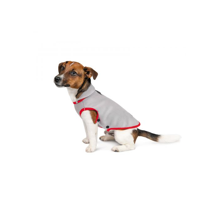 Жилет Pet Fashion «Fleecy» для собак  розмір M червоно-сірий