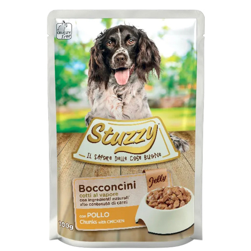 Stuzzi Dog pouch chicken jelly набір 4+1  вологий корм для собак курка в желе
