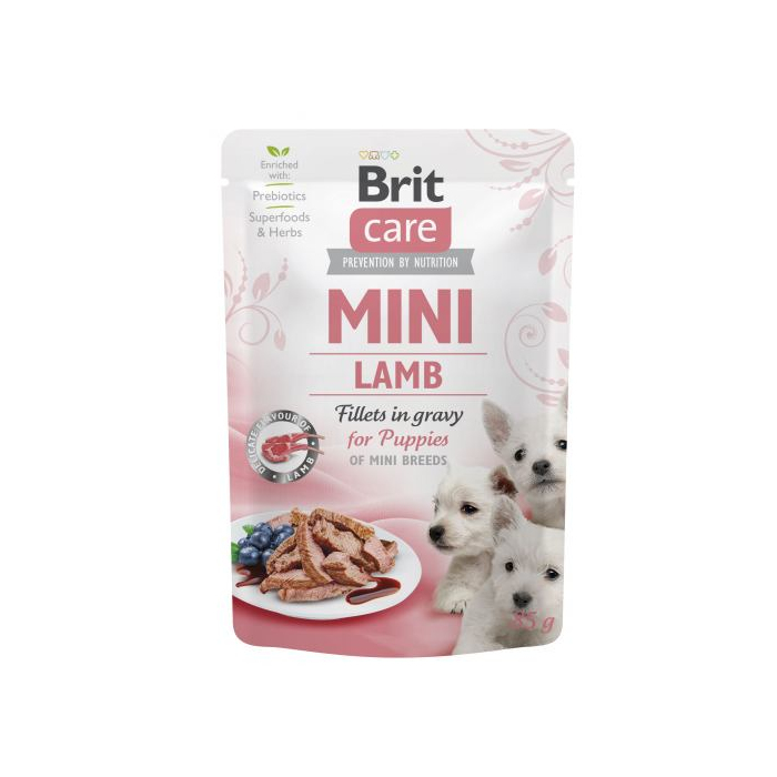 Вологий корм Brit Care Mini для цуценят, з філе ягняти в соусі,