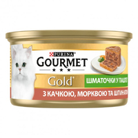Gourmet Gold Террін консерва для котів шматочки в паштеті з качкою морквою та шпинатом