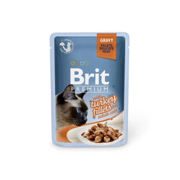 Brit Premium CAT Pouch для котів, філе індички в соусі, пауч 85 г 111251/531