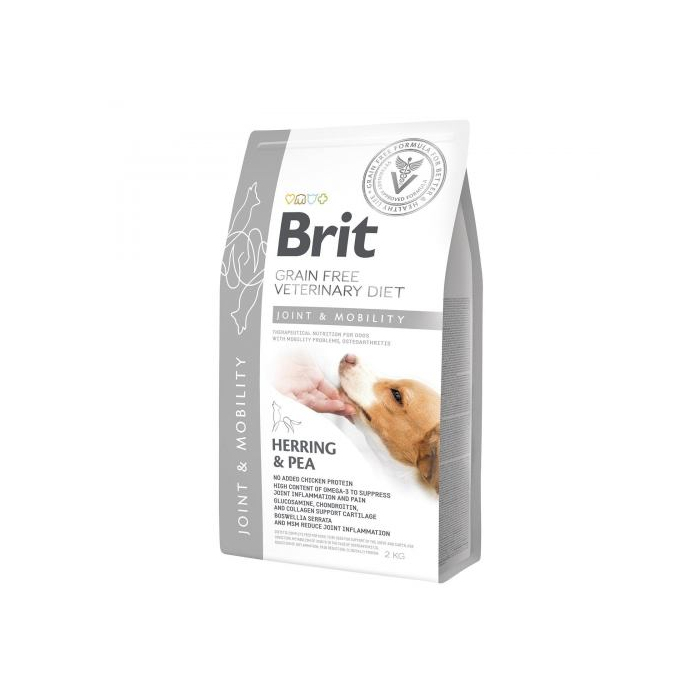 Brit GF VetDiet DOG Mobility для собак, для здоров'я суглобів, з оселедцем, лососем, горохом та гречкою,