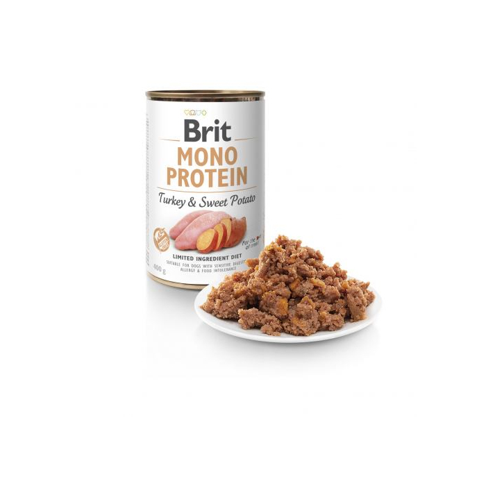 Brit Mono Protein Turkey Sweet Potato для собак з індичкою і бататом консерва
