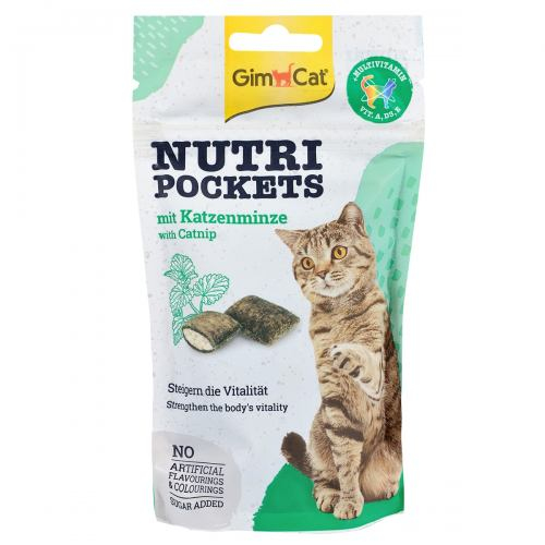 GimCat Nutri Pockets ласощі для котів котяча м'ята і мультивітамін