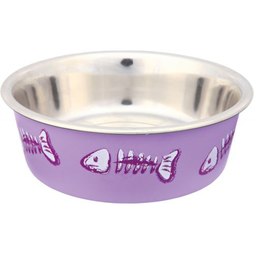 Миска Trixie для котів на гумовій основі металева з пластиковим покриттям