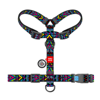 Шлея для собак H-подібна WAUDOG Nylon Інді M (з QR паспортом)