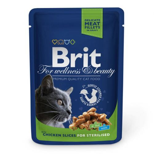 Вологий Корм Brit Premium Cat pouch 100 g курка