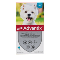 Advantix 4-10кг для собак 1 піпетка краплі від бліх і кліщів