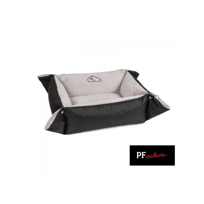 Лежак-трансформер Pet Fashion Simon сірий та чорний для собак 52х42х18см