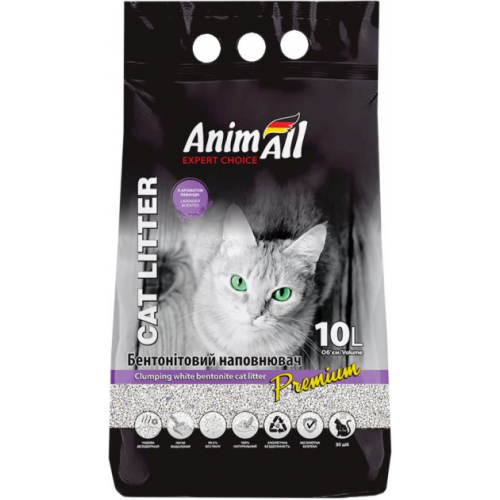 AnimAll наповнювач бентонітовий білий з ароматом лаванди 10л