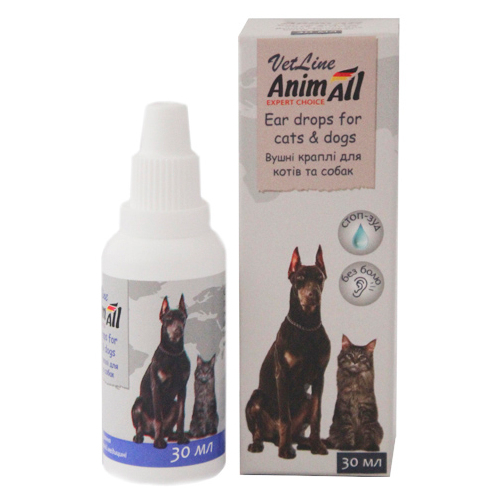 AnimAll VetLine Вушні краплі для котів та собак