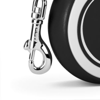 Рулетка Flexi New Comfort чорна для собак стрічка розмір M 5м