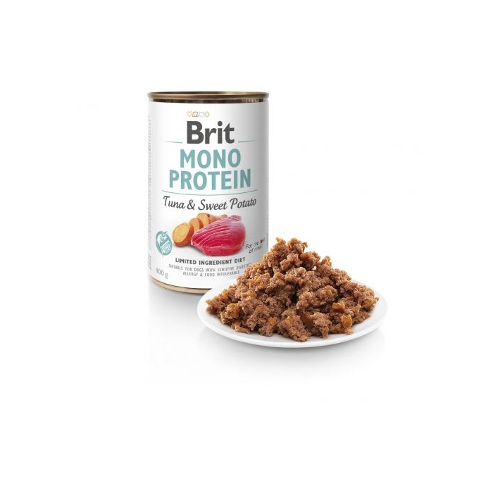 Brit Mono Protein Tuna & Sweet Potato для собак, з тунцем і бататом, консерва,