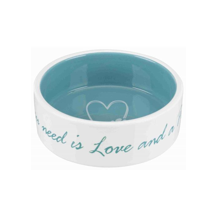 Миска Trixie Pets Home для собак керамічна блакитна 12см 0,3л