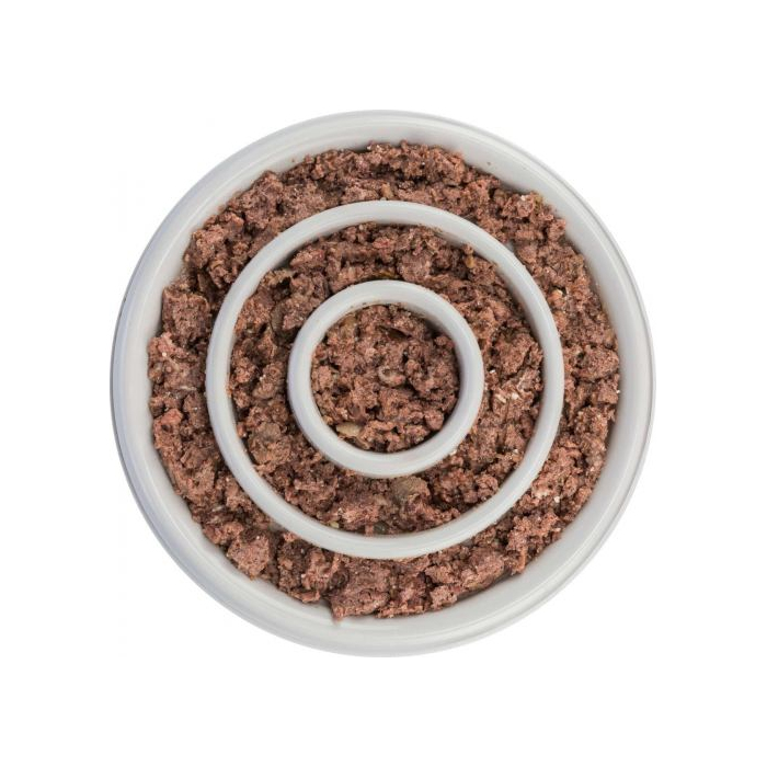 Миска Trixie для собак Повільне годування сіра пластик та термопласна гума 0,45л 23см