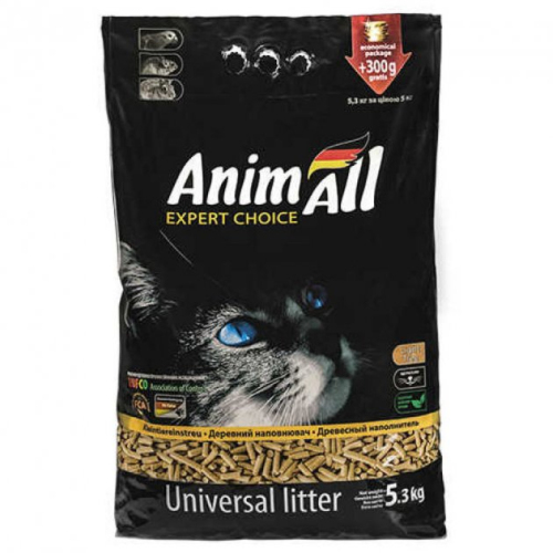 AnimAll деревний наповнювач без аромату для котів