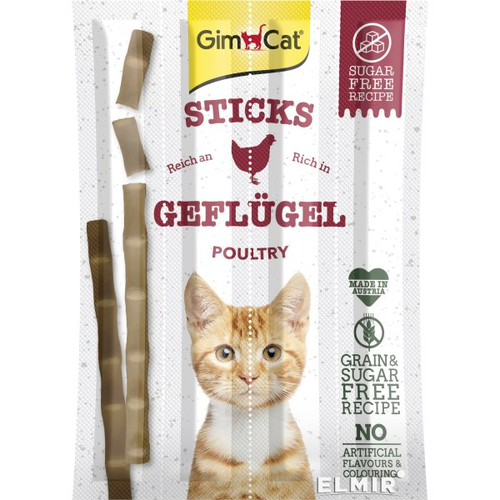 Ласощі GimCat для котів палички Гімкет Стікс з мясом птиці 4 по 5г (ціна за 1 паличку)