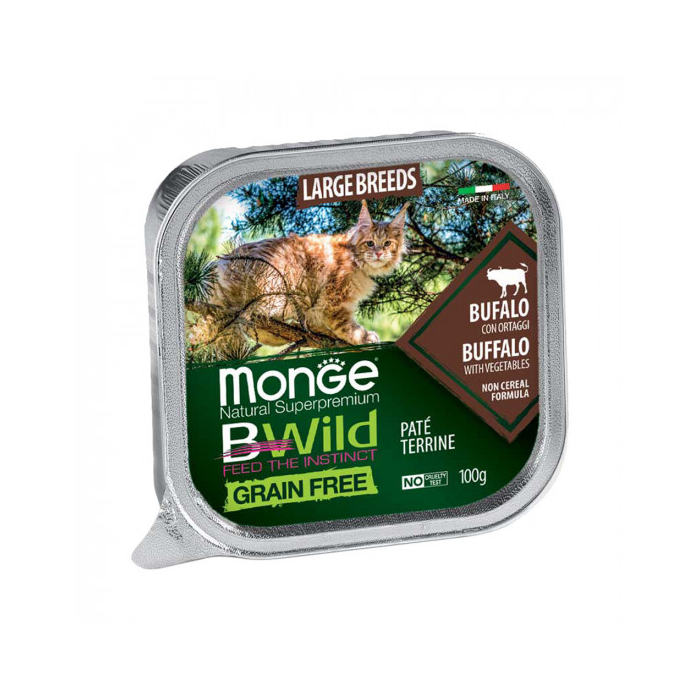 Monge cat wet Bwild grain free with buffalo and potatoes
