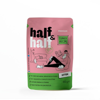 Half&Half Kitten Pouch для кошенят шматочки з індичкою у желе