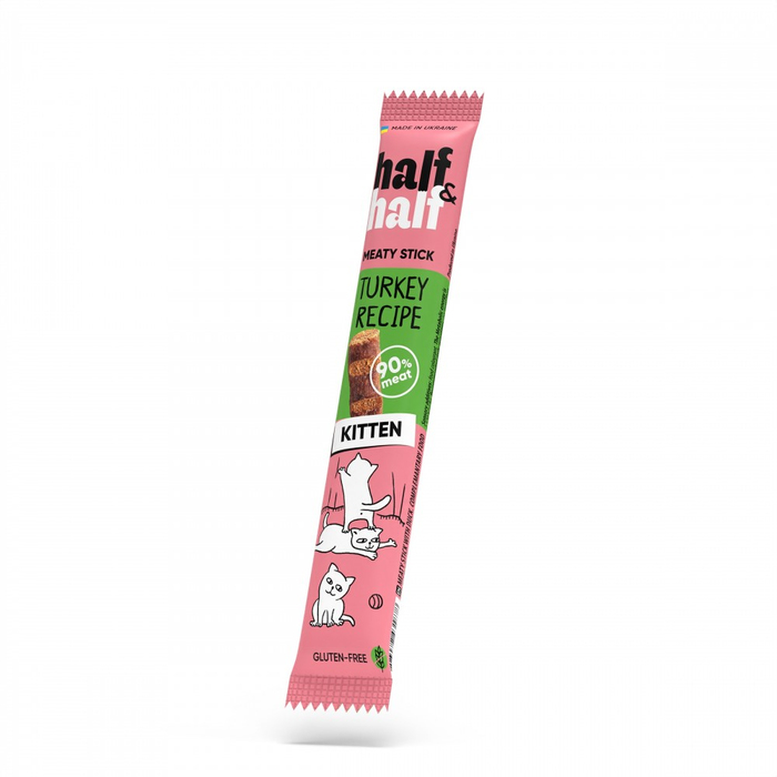 Half&Half Meaty Stick KITTEN Turkey мясні палички для кошенят з індичкою