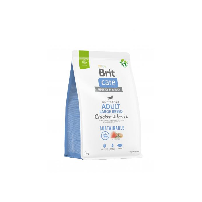 Brit Care DOG Sustainable Adult Large Breed для собак великих порід, з куркою та комахами, 3 кг 172182