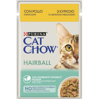 Cat Chow Pouch Adult Hairball Chicken курка і зелена квасоля в желе