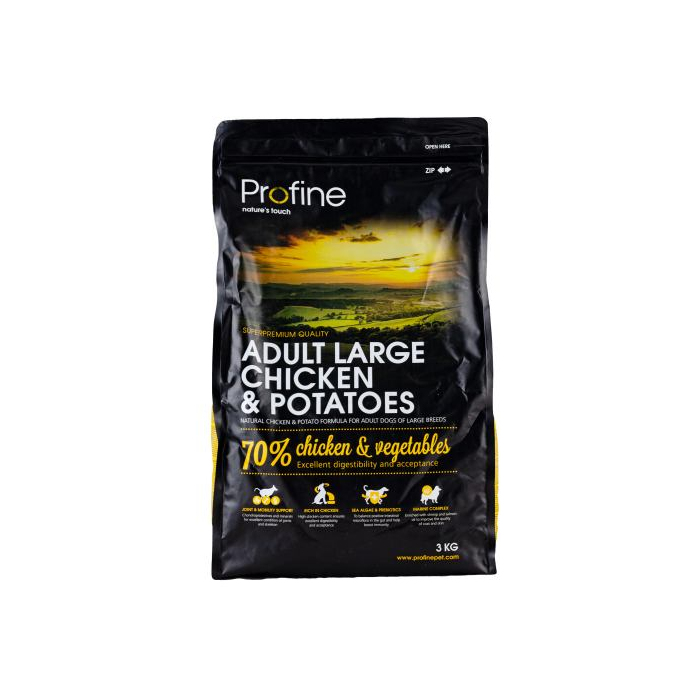 Profine DOG Adult Large для дорослих собак великих порід з куркою та картоплею, 3 кг
