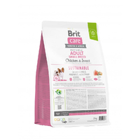 Brit Care DOG Sustainable Adult Small Breed для собак малих порід, з куркою та комахами, 3 кг