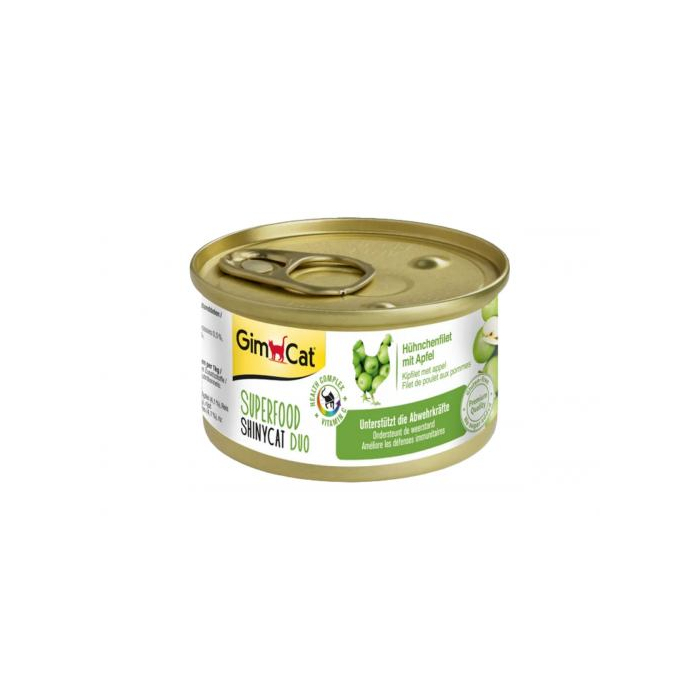 Вологий Корм Shiny Cat SUPERFOOD k 70g курка та яблуко